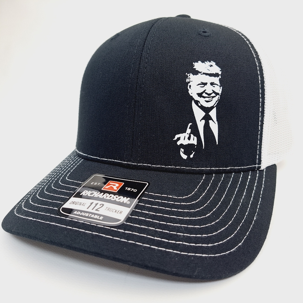 Trump Middle Finger Richardson 112 Trucker Mesh Snapback Cap Hat